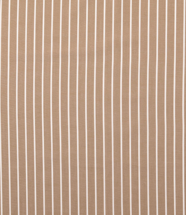 Madeline verticale strepen beige en wit - katoen