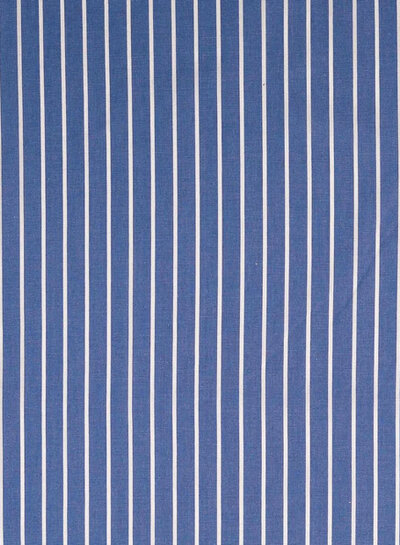 Madeline Vertical stripes white and blue - cotton