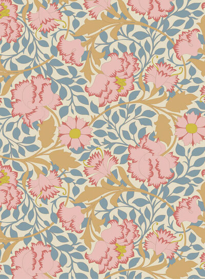 Tilda Songbird - Flora Blue - cotton