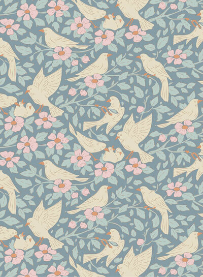 Tilda Songbird - Ava Blue - cotton