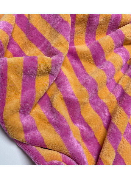 fuchsia/melon stripes - bamboo terry cloth