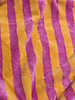 fuchsia / meloen strepen - bamboe badstof