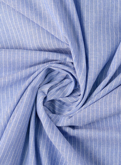 vertical stripes - cotton blend with linen look