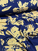 cobalt blue and beige - beautiful viscose jersey
