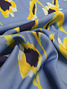 blue yellow print - viscose twill