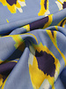 blue yellow print - viscose twill