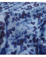 blue abstract spots - woven viscose