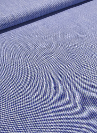 denim blue very fine houndstooth supple cotton