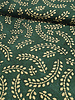 leaves flessengroen batik katoen