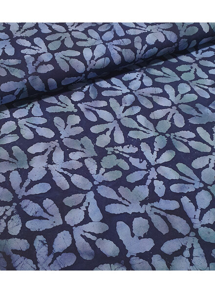 jeansblauw op navy  batik viscose