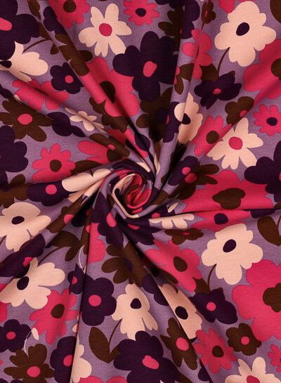 lila flowers - zachte sweater