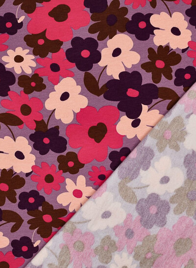 lila flowers - zachte sweater