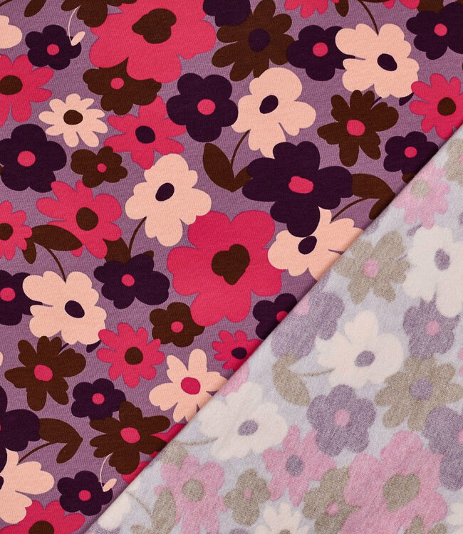 lila flowers - zachte sweater