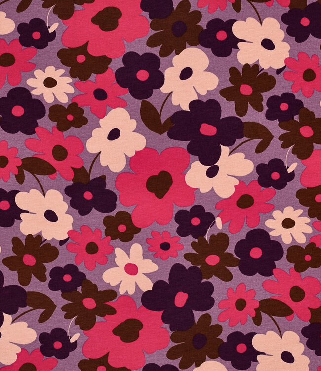 lila flowers - zachte sweater