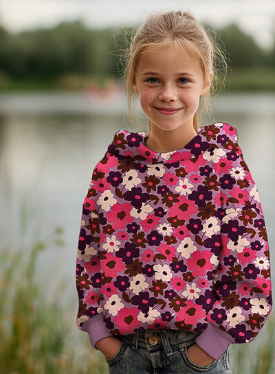 lilac flowers - soft sweater