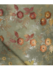 Madeline relief flower - cotton embroidery - tie-dye khaki