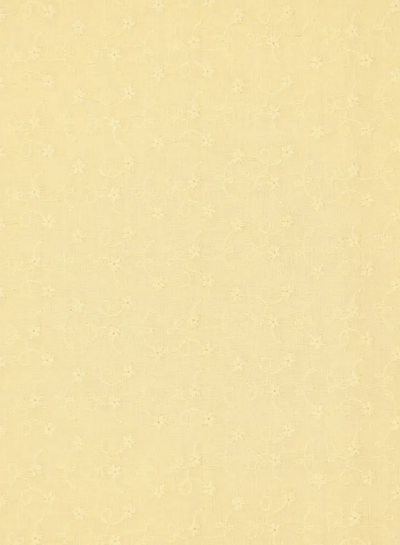 yellow daydream embroidery cotton - scallop border