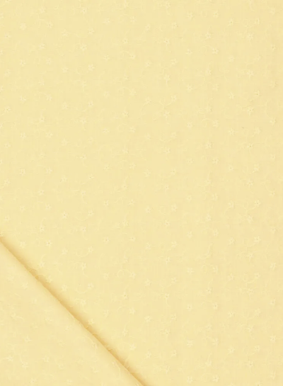 yellow daydream embroidery cotton - scallop border
