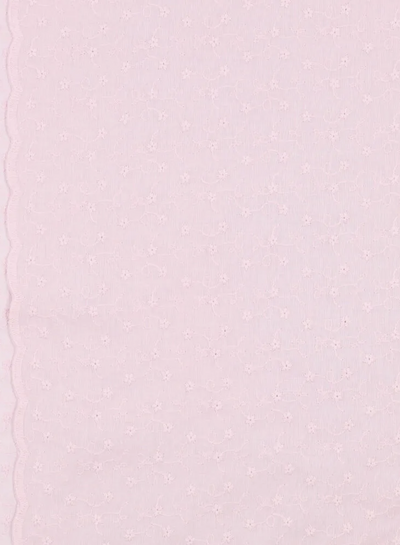 pink daydream embroidery cotton - scallop border