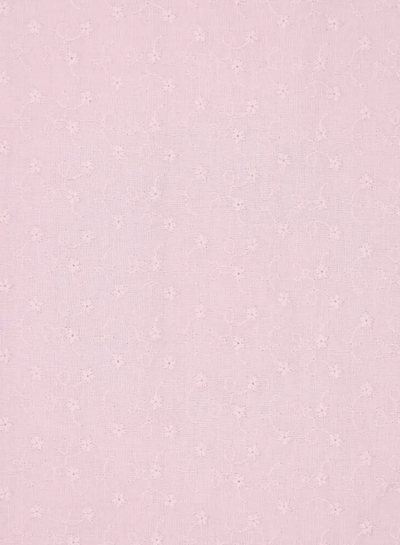 pink daydream embroidery cotton - scallop border