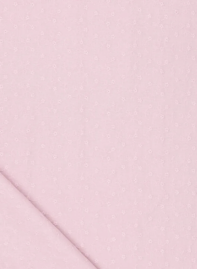 roze daydream embroidery katoen - scallop border