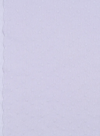 lilac daydream embroidery cotton - scallop border