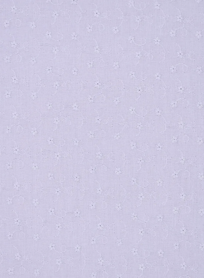 lilac daydream embroidery cotton - scallop border