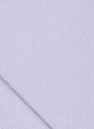 lilac daydream embroidery cotton - scallop border