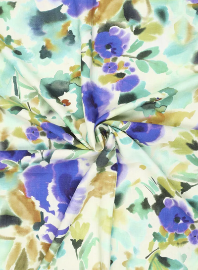 Madeline tuscany flowers - linen viscose