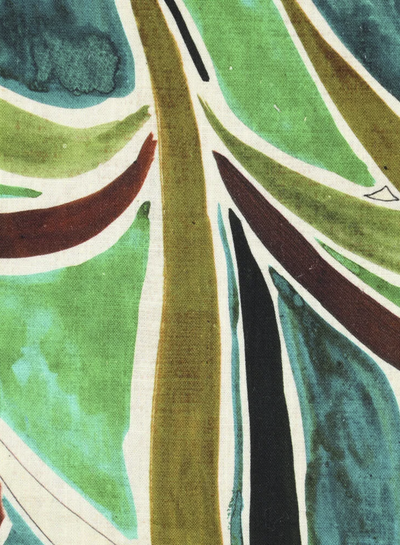 rio palmtrees - linen viscose
