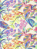 Madeline butterfly garden - linen viscose mix