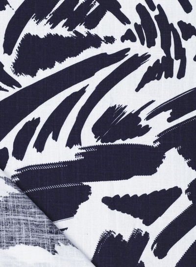 lisa navy - linen viscose mix