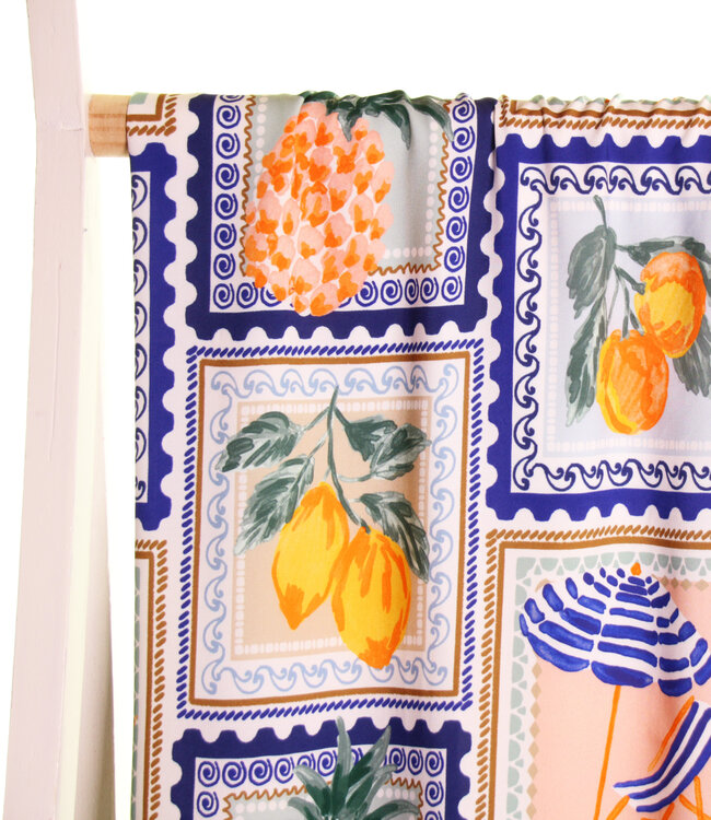 Atelier Jupe Zomerse tegels viscose