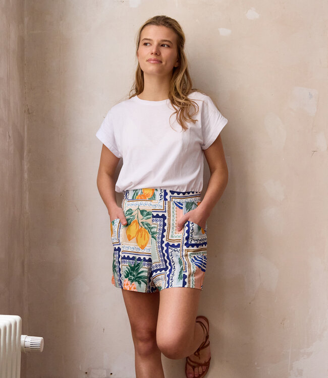 Atelier Jupe Zomerse tegels viscose