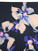Atelier Jupe Dark blue viscose with blurry flowers