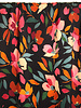 Atelier Jupe Black viscose with colorful flowers