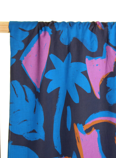 Atelier Jupe Blue lilac abstract cotton