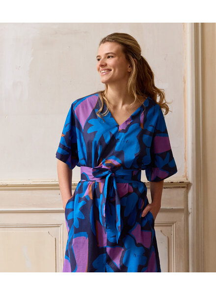 Atelier Jupe Blue lilac abstract cotton