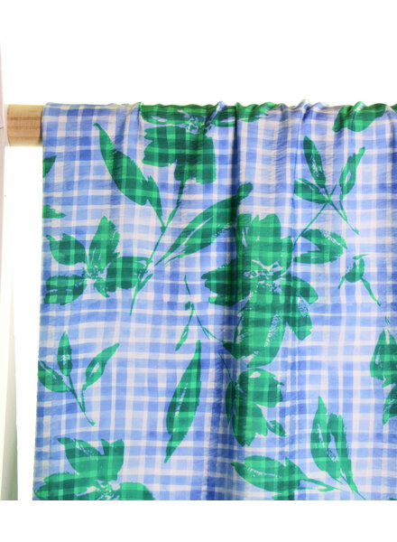 Atelier Jupe Zacht geruite textuur-viscose