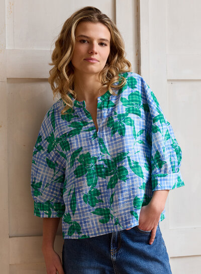 Atelier Jupe Soft checkered texture viscose