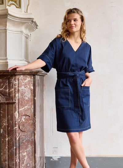 Atelier Jupe Denim blue organic twill cotton