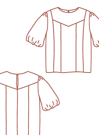 Atelier Jupe Rosie blouse - paper pattern