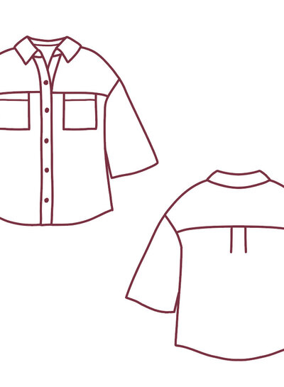 Atelier Jupe Bertie shirt - paper pattern