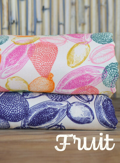 Swafing blue fruit - viscose