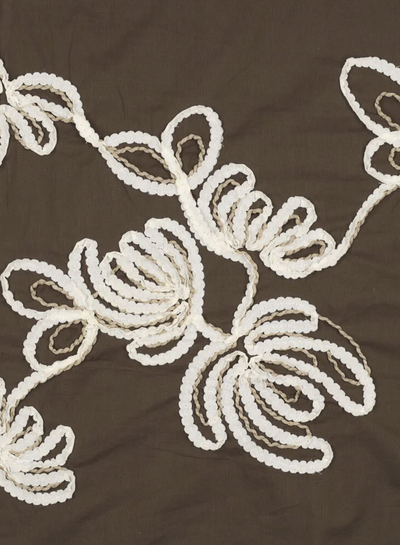 embroidery brown loom and light - cotton