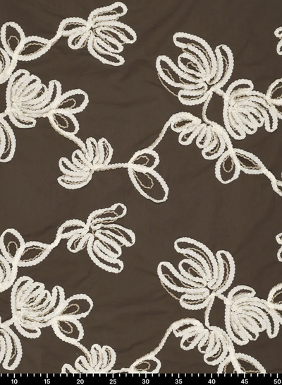 broderie bruin loom en light - katoen