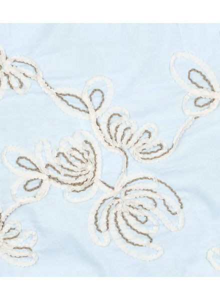 broderie lichtblauw loom en light - katoen