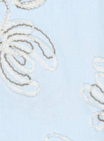 embroidery light blue loom and light - cotton