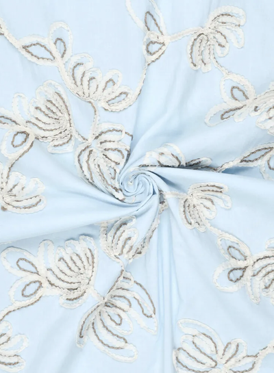 embroidery light blue loom and light - cotton