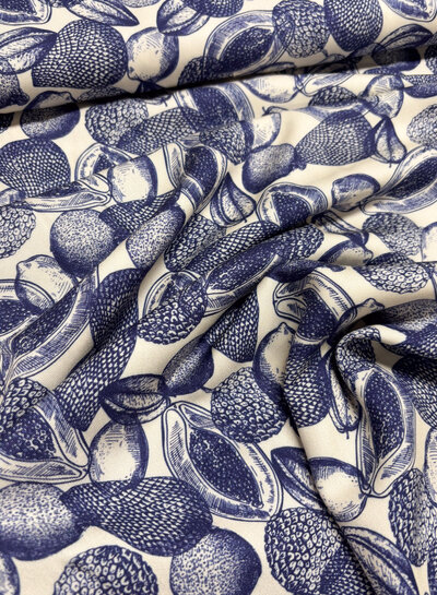 Swafing blue fruit - viscose